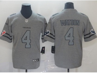 Houston Texans #4 Deshaun Waston Team Logos Limited Jersey Gray