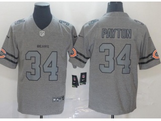 Chicago Bears #34 Walter Payton Team Logos Limited Jersey Gray