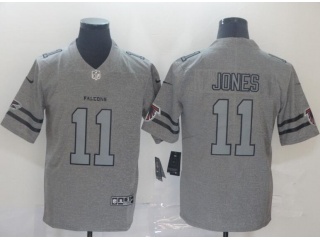 Atlanta Falcons #11 Julio Jones Team Logos Limited Jersey Grey