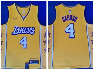 Nike Los Angeles Lakers #4 Alex Caruso 2019-20 City Jersey Yellow
