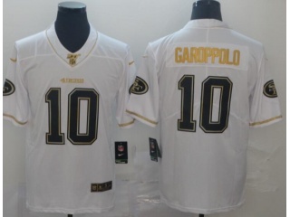 San Francisco 49ers #10 Jimmy Garoppolo Edition 100th Season Jersey White Golden 