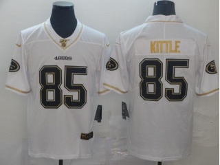 San Francisco 49ers #85 George Kittle Edition 100th Season Jersey White Golden 