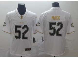 Chicago Bears #52 Khalil Mack Edition 100th Season Jersey White Golden