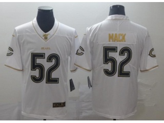 Chicago Bears #52 Khalil Mack Edition 100th Season Jersey White Golden 