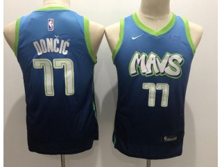 Youth Nike Dallas Mavericks #77 Luka Doncic 2019-20 Jersey Blue City