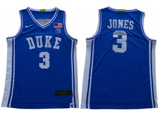 Duke Blue Devils #3 Tre Jones Jersey Blue