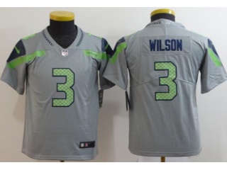 Seattle Seahawks #3 Russell Wilson Youth Vapor Untouchable Limited Football Jersey Blue 