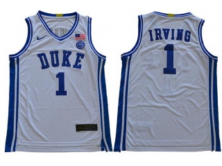 Duke Blue Devils #1 Kyrie Irving Jersey White
