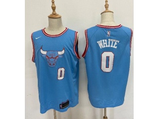 Chicago Bulls #0 Coby White 2019-20 City Jersey Blue