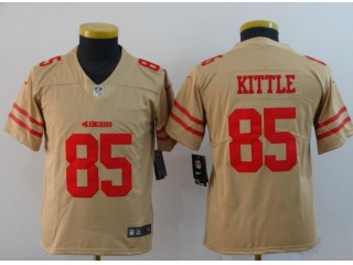 Youth San Francisco 49ers #85 George Kittle Inverted Legend Limited Jersey Yellow