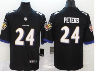 Baltimore Ravens #24 Marcus Peters Vapor Limited Jersey Black