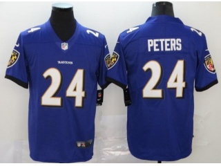Baltimore Ravens #24 Marcus Peters Vapor Limited Jersey Purple