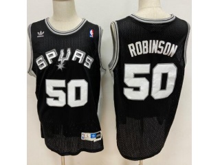 San Antonio Spurs 50 David Robinson Throwback Basketball Jersey Black