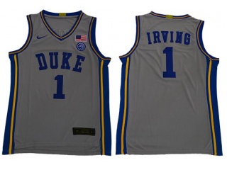 Duke Blue Devils #1 Kyrie Irving Jersey Grey