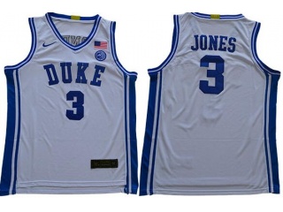Duke Blue Devils #3 Tre Jones Jersey White