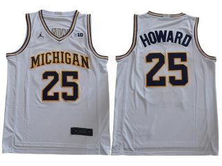 Michigan Wolverines #25 Juwan Howard Jersey White