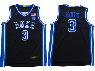 Duke Blue Devils #3 Tre Jones Jersey Black