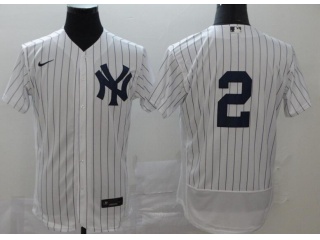 Nike New York Yankees #2 Derek Jeter Flexbase Jersey White