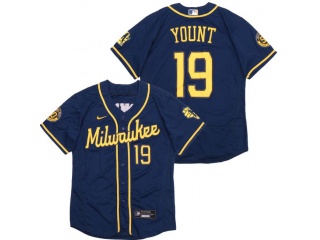 Nike Milwaukee Brewers #19 Robin Yount Flexbase Jersey Blue