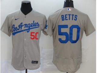 Nike Los Angeles Dodgers #50 Mookie Betts Flexbase Jersey Grey