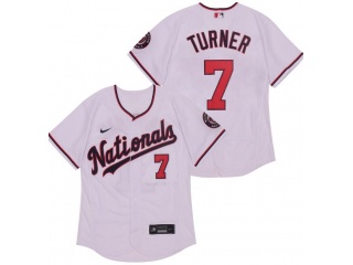 Nike Washington Nationals #7 Trea Turner Flexbase Jersey White