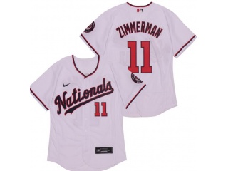 Nike Washington Nationals #11 Ryan Zimmerman Flexbase Jersey White