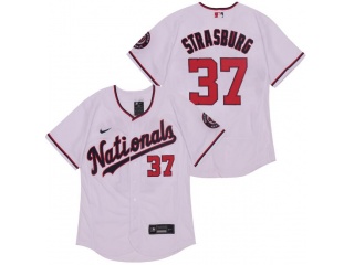 Nike Washington Nationals #37 Stephen Strasburg Flexbase Jersey White