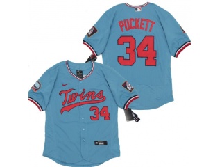 Nike Minnesota Twins #34 Kirby Puckett Flexbase Jersey Blue