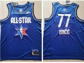 2020 All Star Dallas Mavericks #77 Luka Doncic Jersey Blue