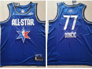 2020 All Star Dallas Mavericks #77 Luka Doncic Jersey Blue 