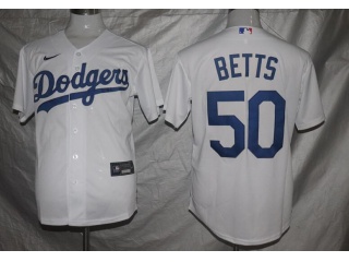 Nike Los Angeles Dodgers #50 Mookie Betts Cool Base Jersey White