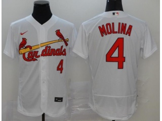 Nike St. Louis Cardinals #4 Yadier Molina Flexbase Jersey White