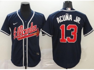 Nike Atlanta Braves #13 Ronald Acuna Jr.Cool Base Jersey Blue