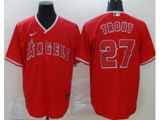 Nike Los Angeles Angels #27 Mike Trout Cool Base Jersey Red