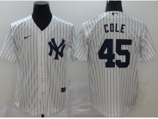 Nike New York Yankees #45 Gerrit Cole Cool Base Jersey White 