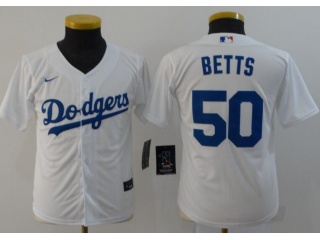 Youth Nike Los Angeles Dodgers #50 Mookie Betts Jersey White