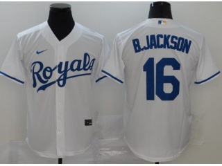Kansas City Royals #16 Bo Jackson Cool Base Jerseys White