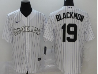 Nike Colorado Rockies #19 Charlie Blackmon Cool Base Jersey White