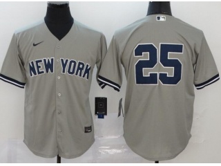 Nike New York Yankees #25 Gleyber Torres Cool Base Jersey Grey