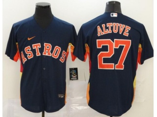Nike Houston Astros #27 Jose Altuve Cool Base Jersey Blue