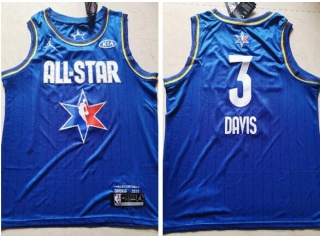 2020 All Star Los Angeles Lakers #3 Anthony Davis Jersey Blue