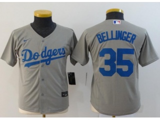 Youth Nike Los Angeles Dodgers #35 Cody Bellinger Jersey Grey