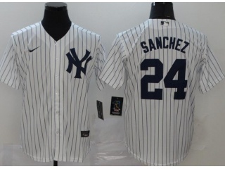 Nike New York Yankees #24 Gary Sanchez Cool Base Jersey White