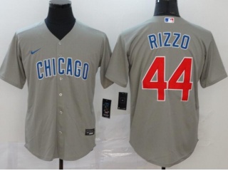 Nike Chicago Cubs #44 Anthony Rizzo Chicago Cool Base Jersey Grey