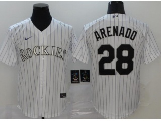 Nike Colorado Rockies #28 Nolan Arenado Cool Base Jersey White