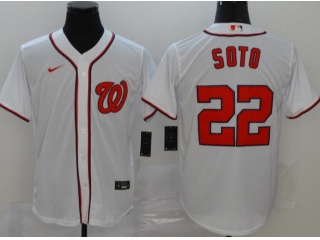 Nike Washington Nationals #22 Juan Soto Cool Base Jersey White