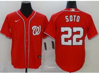 Nike Washington Nationals #22 Juan Soto Cool Base Jersey Red