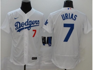 Nike Los Angeles Dodgers #7 Julio Urias FlexBase Jerseys White 