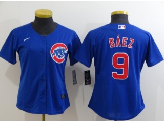 Woman Nike Chicago Cubs #9 Javier Baez Jersey Blue