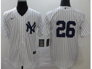Nike New York Yankees #26 DJ LeMahieu Cool Base Jersey White